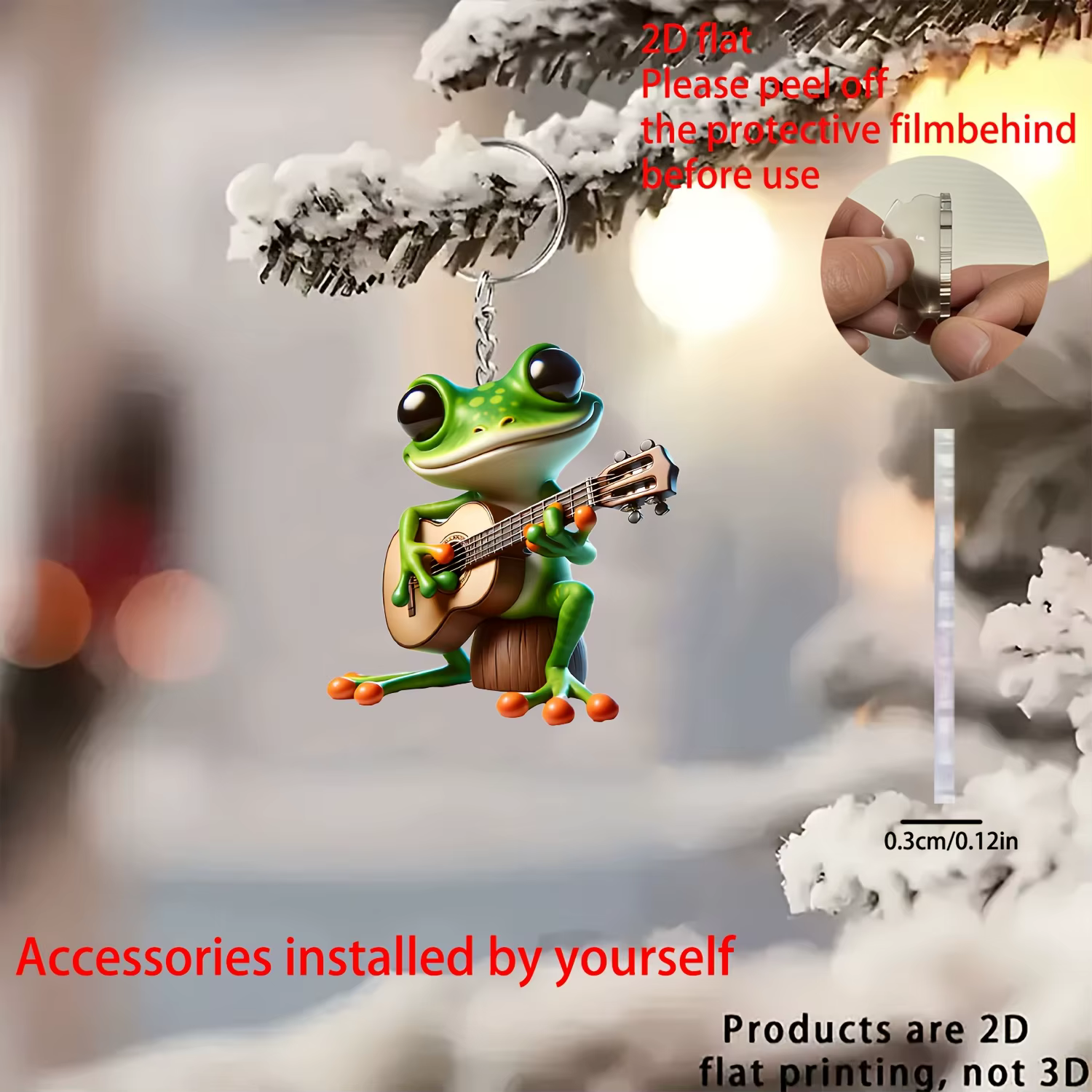 Porte-clés pendentif en forme de grenouille à la mode