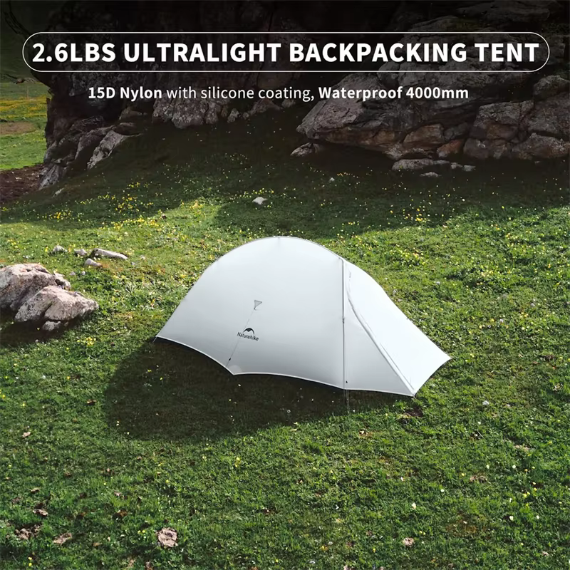 Naturehike Cloud Up UL Tente Ultralégère 1-2 Personne 15D Nylon Étanche Camping Unique Double Randonnée