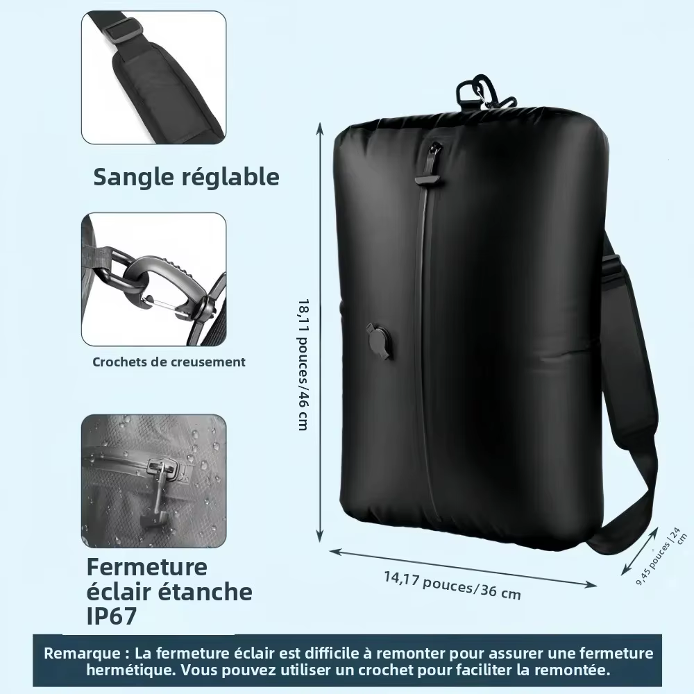 Sac à dos de compression sous vide 34L avec pompe à air