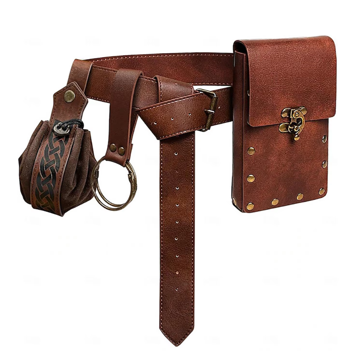 Sac à main en cuir pour hommes et femmes, sacs de taille, portefeuille en poudre, ceinture, punk, viking, 7,5, accessoire de costume d'Halloween pour adultes