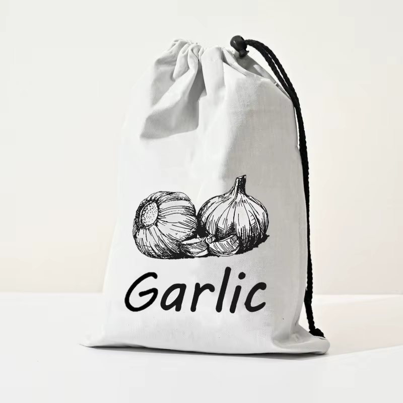 Sacs à cordon de serrage pour fruits, ail, oignon, avec boucle de dégagement, fermeture éclair pour la cuisine, Classification des légumes, stockage, sacs Non tissés
