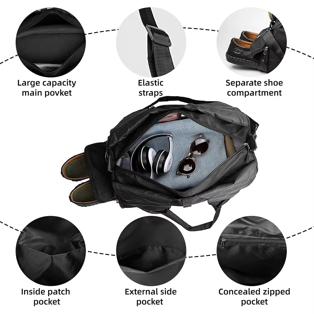 Sac à bandoulière de Yoga pour femmes, avec compartiment à chaussures, sac de rangement de voyage, sac de sport de week-end, sacs à main de loisirs