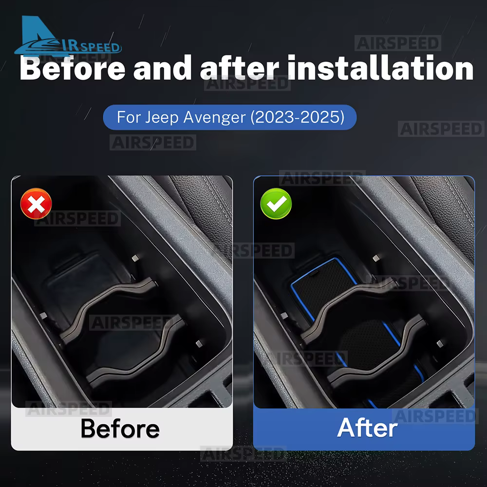 Tapis de fente antidérapant en Silicone pour Jeep Avenger automatique 2023 2024 2025 2026, tapis de rainure de porte de voiture, accessoires étanches et anti-poussière
