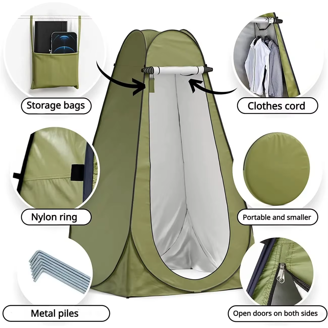 Tente extérieure multifonction : bain de camping portable