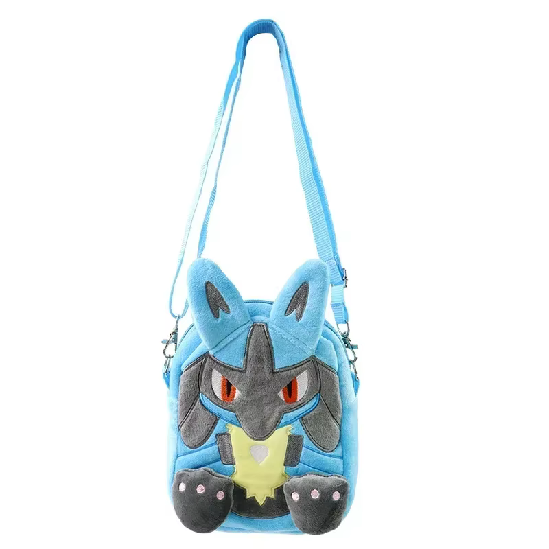Sac à dos en peluche Pokemon Pikachu Gengar Mimikyu Snorlax Rowlet Psyduck Lucario Charmander, sac à bandoulière Anime Pokemon, jouet poupée