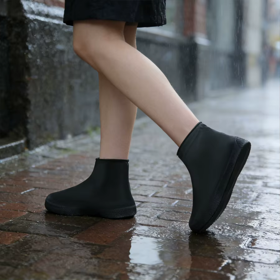 Couvre-chaussures imperméables épais, antidérapants, résistants à l'usure, résistants aux taches de boue et de neige, unisexes, protection pour les jours de pluie et de neige en extérieur, 6/2/1 pièce