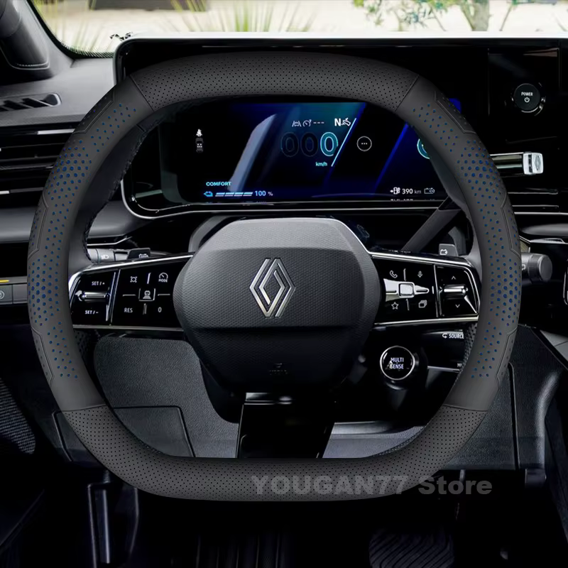 Housse de volant de voiture en cuir