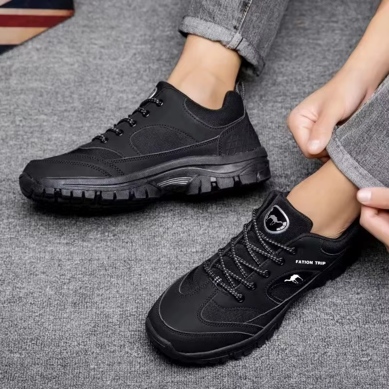 Oulylan Sports de plein air chaussures d'escalade pour hommes résistant à l'usure à lacets baskets mâle décontracté