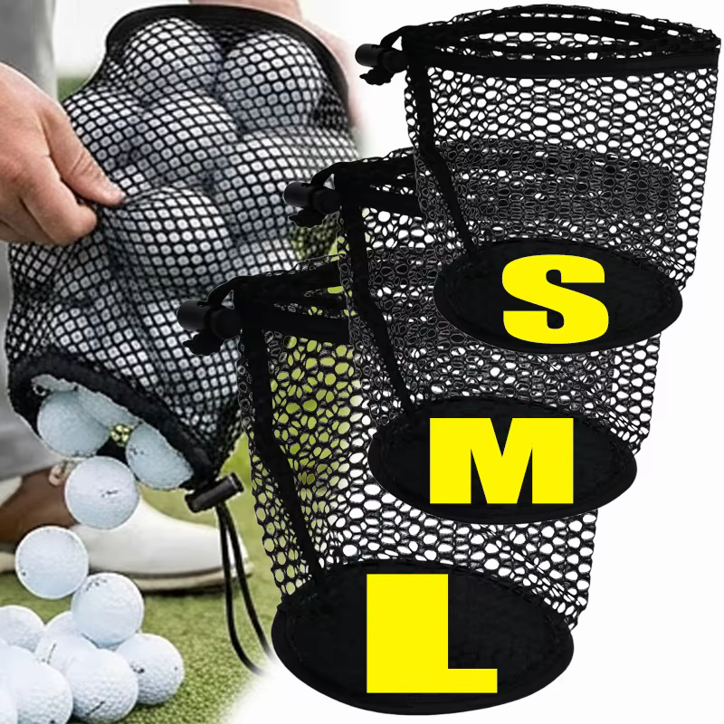 Sac en maille organisateur de balles noires