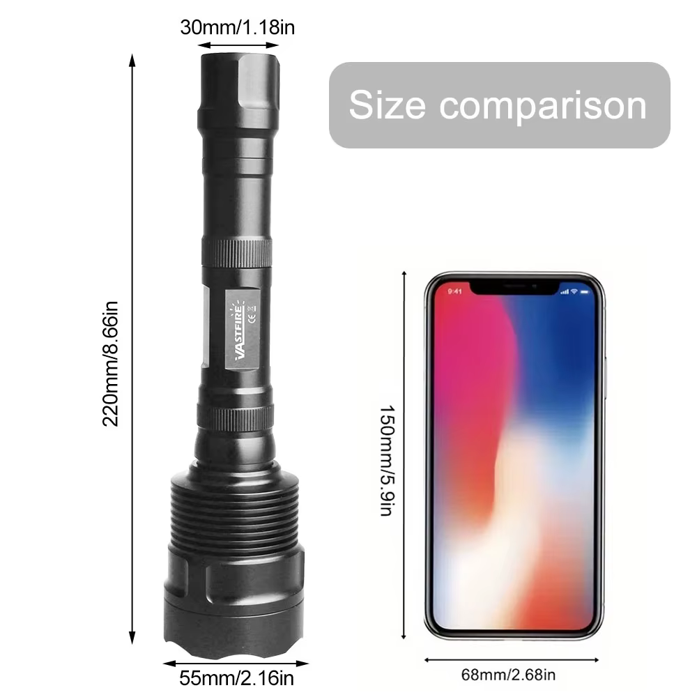 Lampe de poche tactique VASTFIRE avec boîte