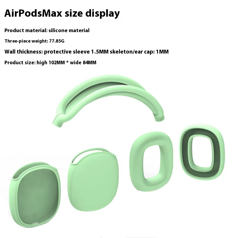 Étui de protection pour casque Airpods Max, accessoires, mallette de rangement, coque transparente qui brille dans la nuit, ensemble de quatre pièces Cool