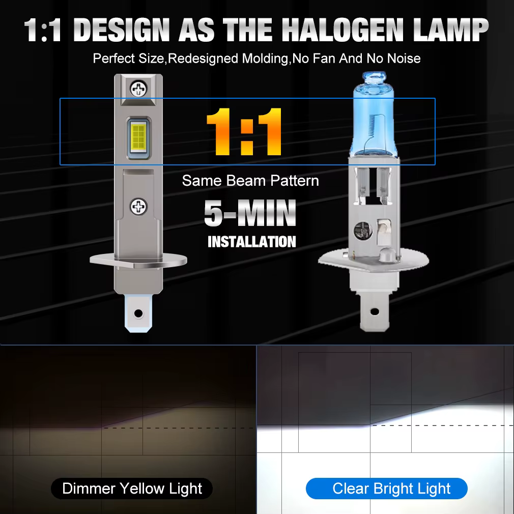 Ampoules de phare LED XSTORM H1 Canbus haute puissance, éclairage automobile 800000LM 1000W, mini format, phare automobile, feu antibrouillard 12V 24V