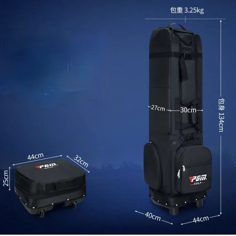 PGM-Sac d'aviation de golf étanche avec roulettes, grande capacité de stockage, pratique, pliable, avion, sacs à balles, voyage, HKB012