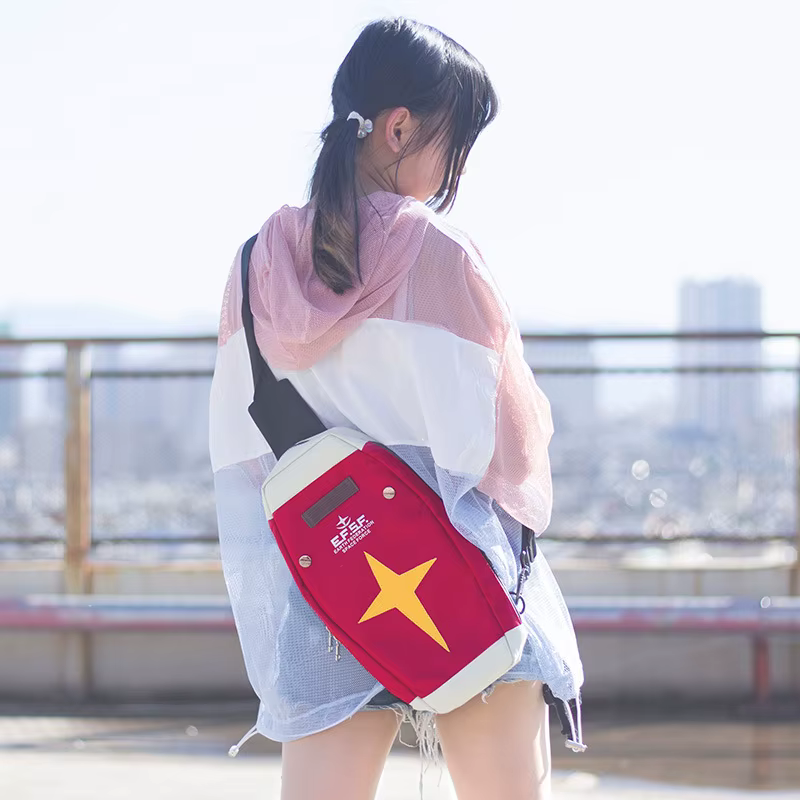Brdwn E.F.S.F unisexe RX-78-2 Cosplay sac à bandoulière en polyester sac de poitrine