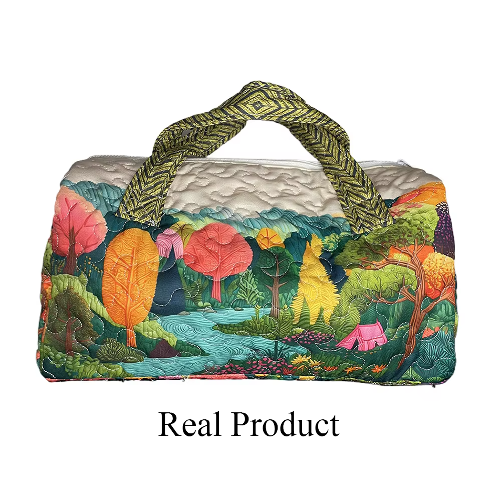 Sac fourre-tout matelassé 3D pour femmes, motif tribal africain coloré, sacs de sport, de festival, de voyage ou de nuit pour femmes africaines, motif coucher de soleil et panier de fruits, style bohè