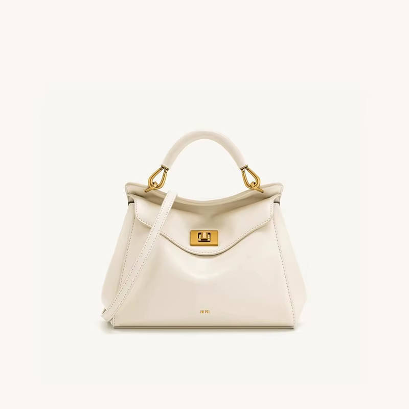 Sac à main Lucia Lock de JW PEI, unique et élégant, sac bandoulière en cuir véritable, haut de gamme et polyvalent