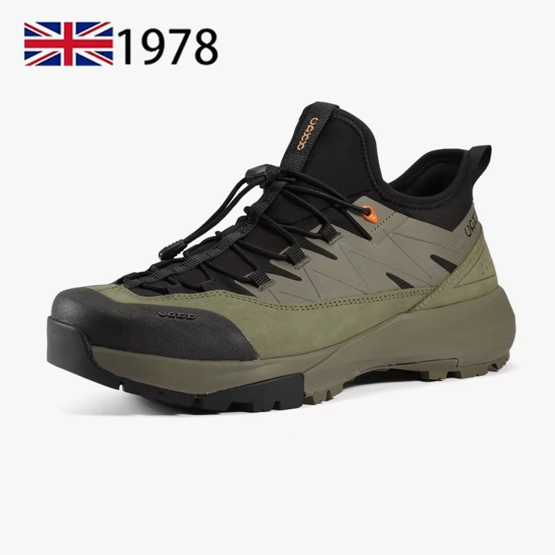Chaussures de randonnée en cuir véritable pour hommes, baskets antidérapantes à bande élastique, confortables, pour voyage en plein air, course à pied