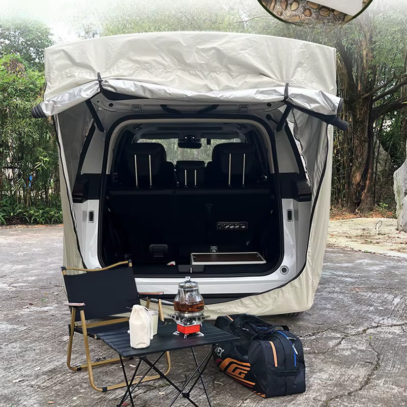 Sans poteaux de Support! Tente arrière MPV spécial camping en plein air queue de voiture multifonction Extension de toit pare-soleil étanche à la pluie anti-moustique