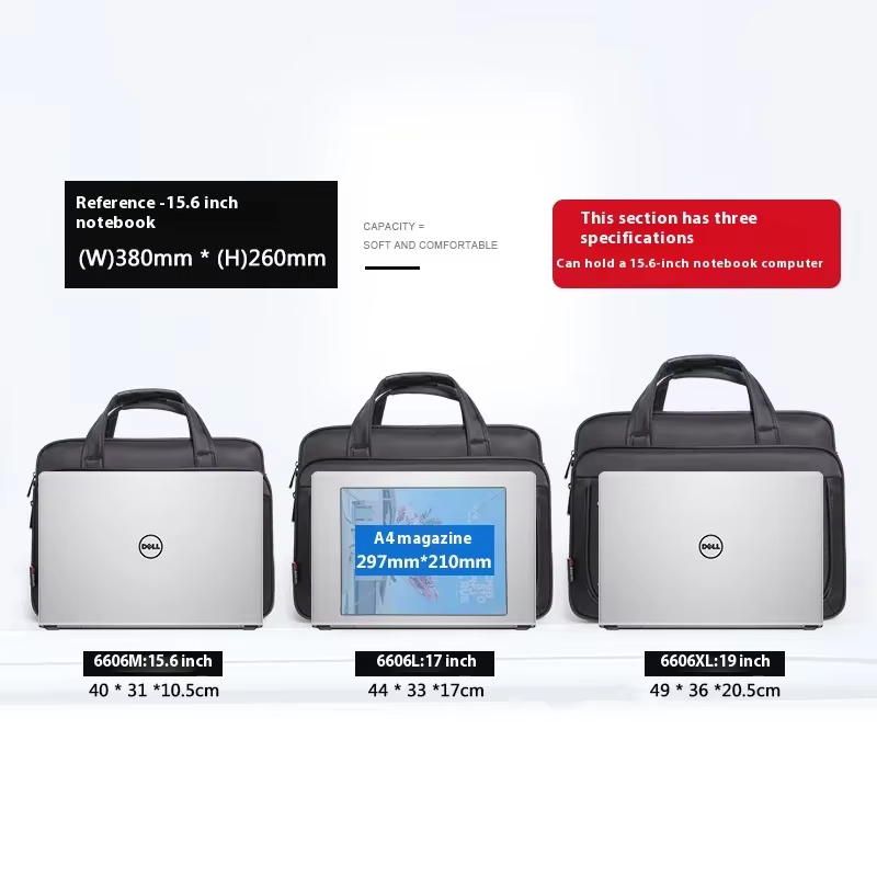 Sac à Main en Toile de Grande Capacité pour Homme, Sacoche d'Affaires, pour Ordinateur Portable, 14, 15.6, 17 Pouces, 19