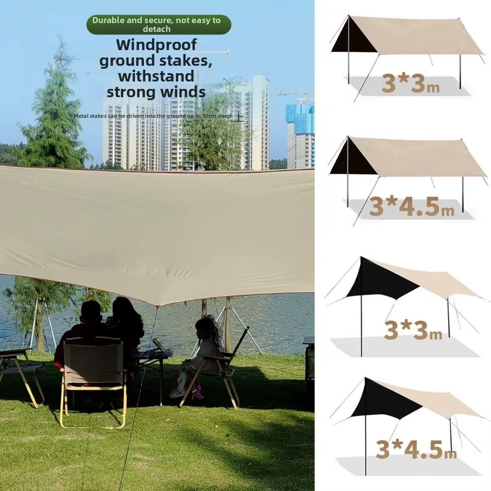 Tente de camping octogonale 3x3/3x4