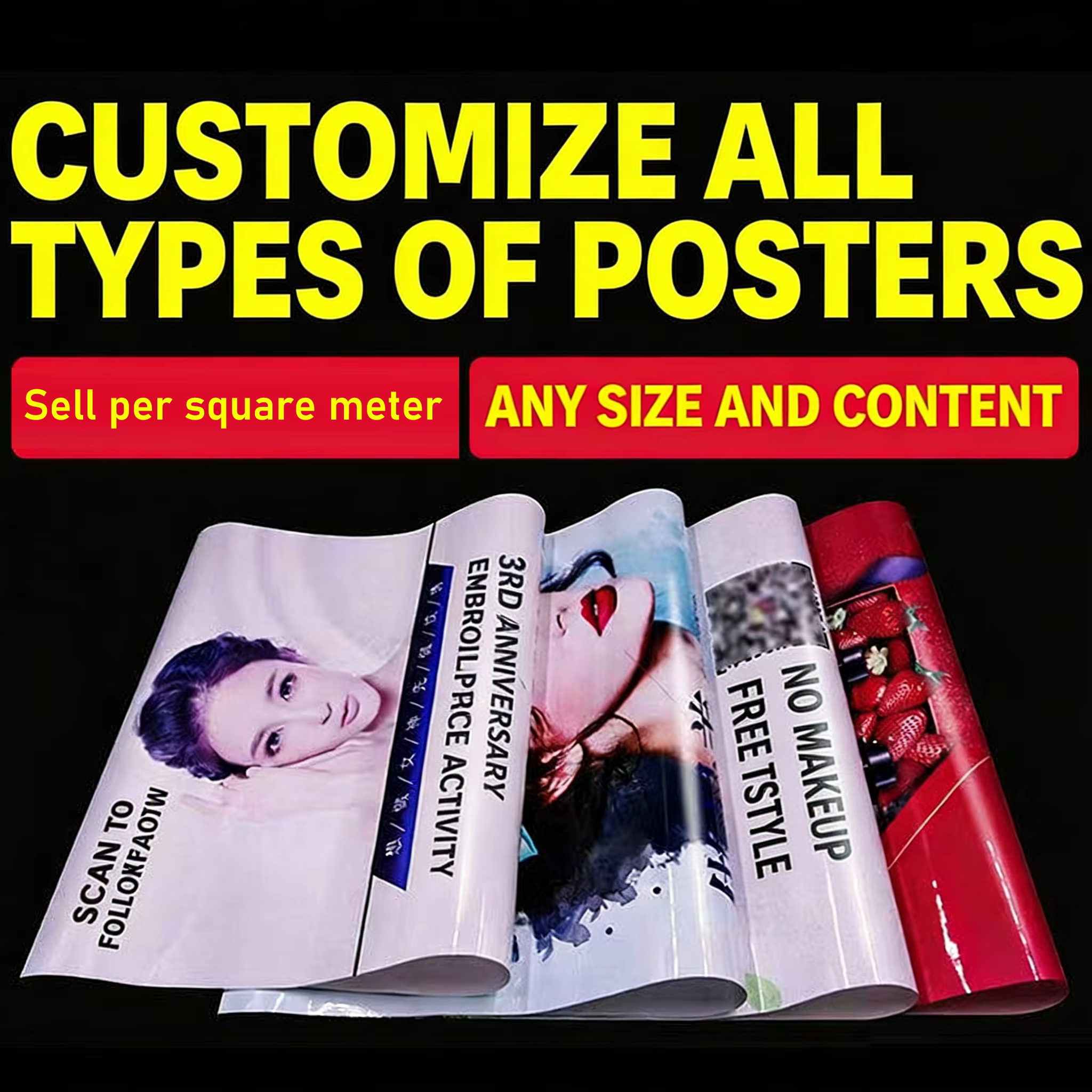 Autocollants publicitaires et décoratifs AIMOR pour vitrines de magasins, logo personnalisé, promotion de films en extérieur