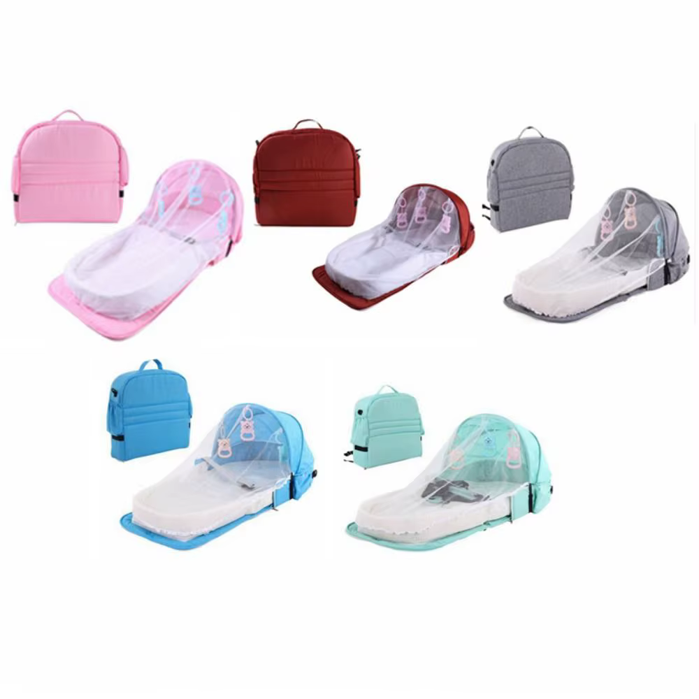 Sac à dos de voyage pliable pour bébé, imperméable et Durable, housse de lit détachable avec moustiquaires, sac Portable pour maman