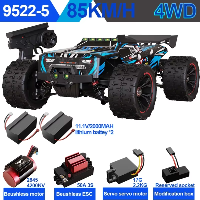 SCY9522PRO 85 KM/H voiture RC haute vitesse sans brosse 4WD tout-terrain dérive télécommande voiture 1:16 voitures de course professionnelles SCY9522 50 KM/H