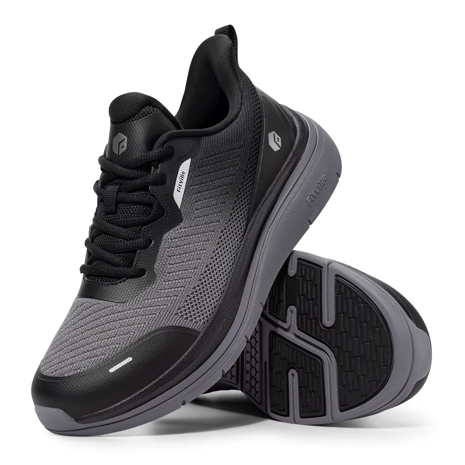 Chaussures de marche Fitville extra larges pour hommes, baskets de sport décontractées hydrofuges pour hommes, chaussures de course pour soulager les douleurs aux pieds, amorti