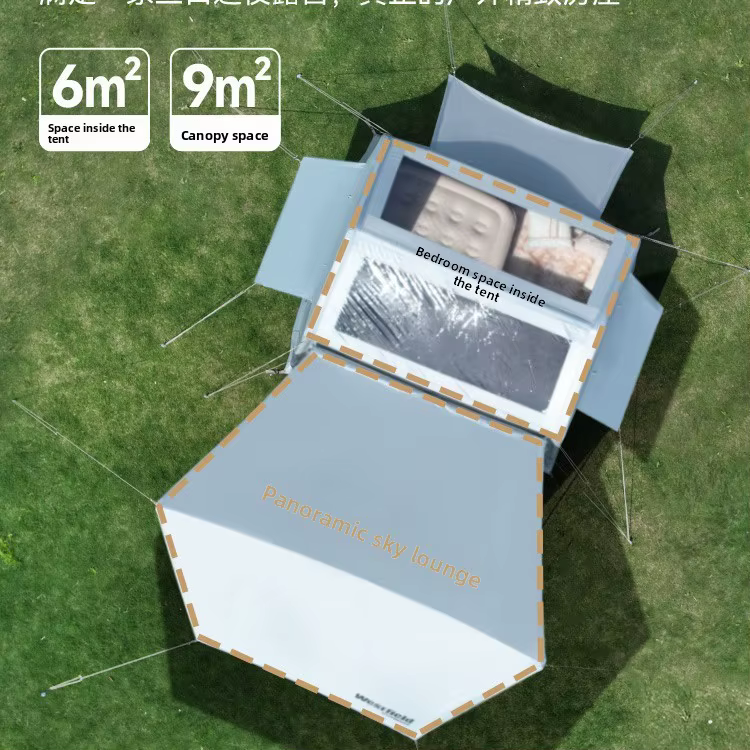 Tente gonflable automatique pour 6 à 8 personnes