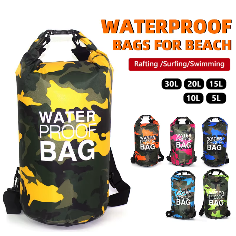 Sac sec étanche 30L 20L 15L 10L 5L pour Kayak natation Trekking canotage sacs de sport flottants accessoires de plage sac de Rafting