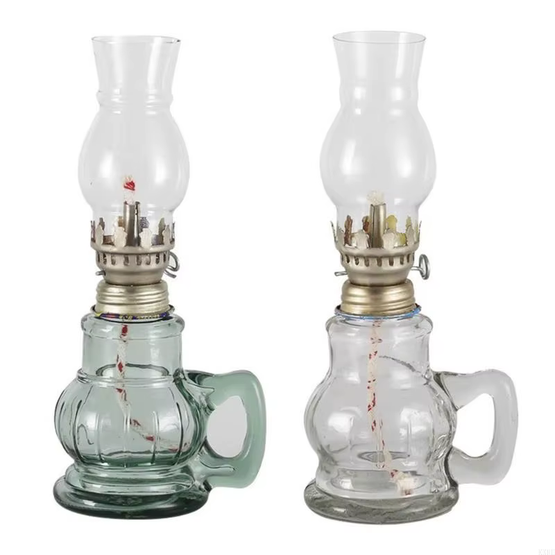 Bougie à huile en verre rechargeable