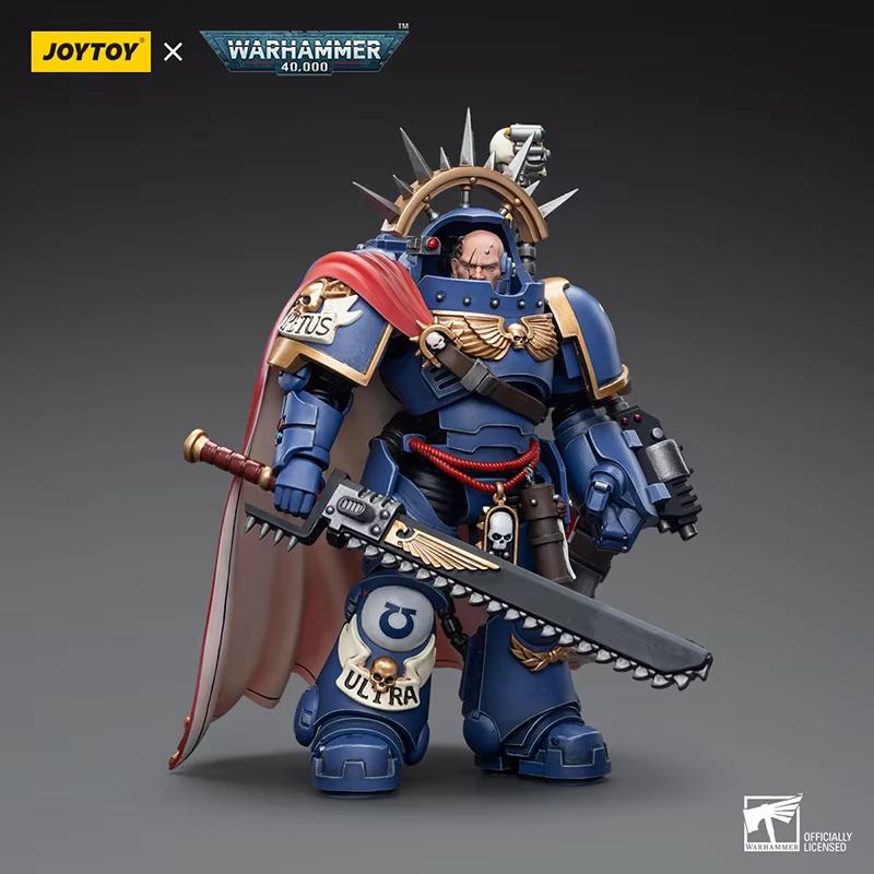 【Accessoires】Figurine d'action JOYTOY Warhammer 40K 1/18, modèle de jouet du capitaine des Ultramarines en armure Gravis, 3,75 pouces