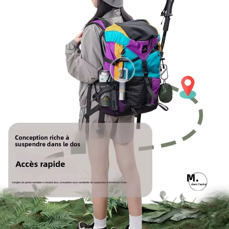 MOUNTAINHIKER 27L35L sac d'alpinisme de Camping en plein air sac à dos à bandoulière multifonctionnel randonnée voyage sac tactique léger