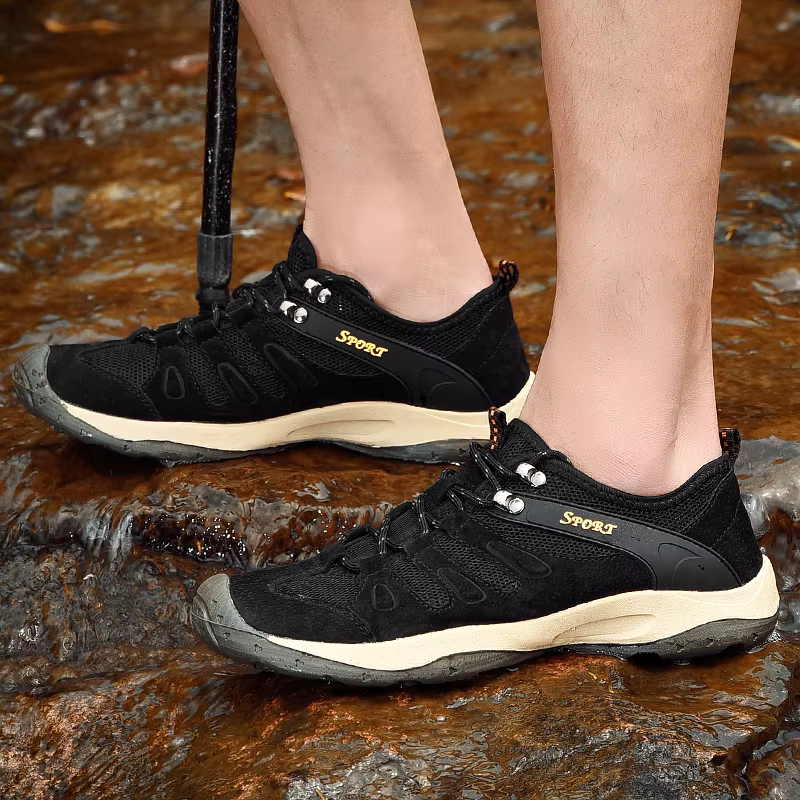 HIKEUP – chaussures d'alpinisme en cuir véritable pour hommes
