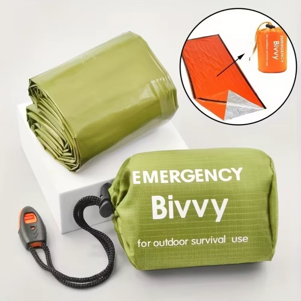 Ensemble de sacs de couchage d'urgence 3-en-1 pour voiture : légers