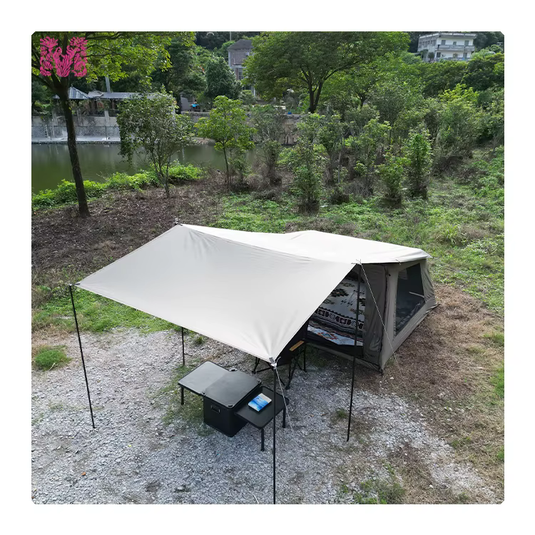 Tente de tourisme gonflable pour le camping et les voyages avec design de piscine intégrée