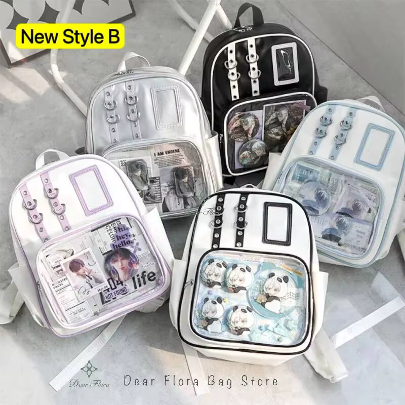 Sac à dos mini Y2K mignon pour femme, sac ItaBag tendance, sac à dos transparent pour fille, sac à dos DIY personnalisé, sac à bandoulière Lolita