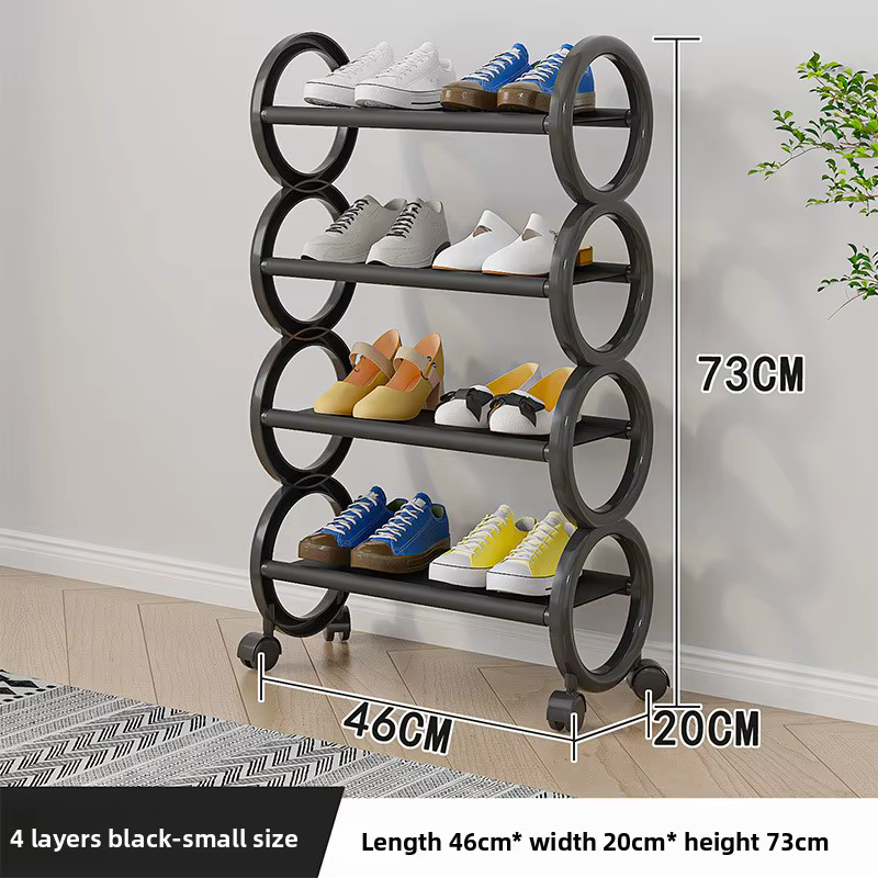 Meuble à chaussures étroit anti-poussière pour entrée et couloir, organisateur de rangement multi-niveaux simple pour la maison, vente en gros (1 pièce)