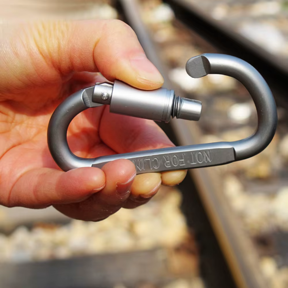 4 pièces ensemble de mousquetons pour clé Camping survie EDC extérieur porte-clés Clip alliage d'aluminium tactique