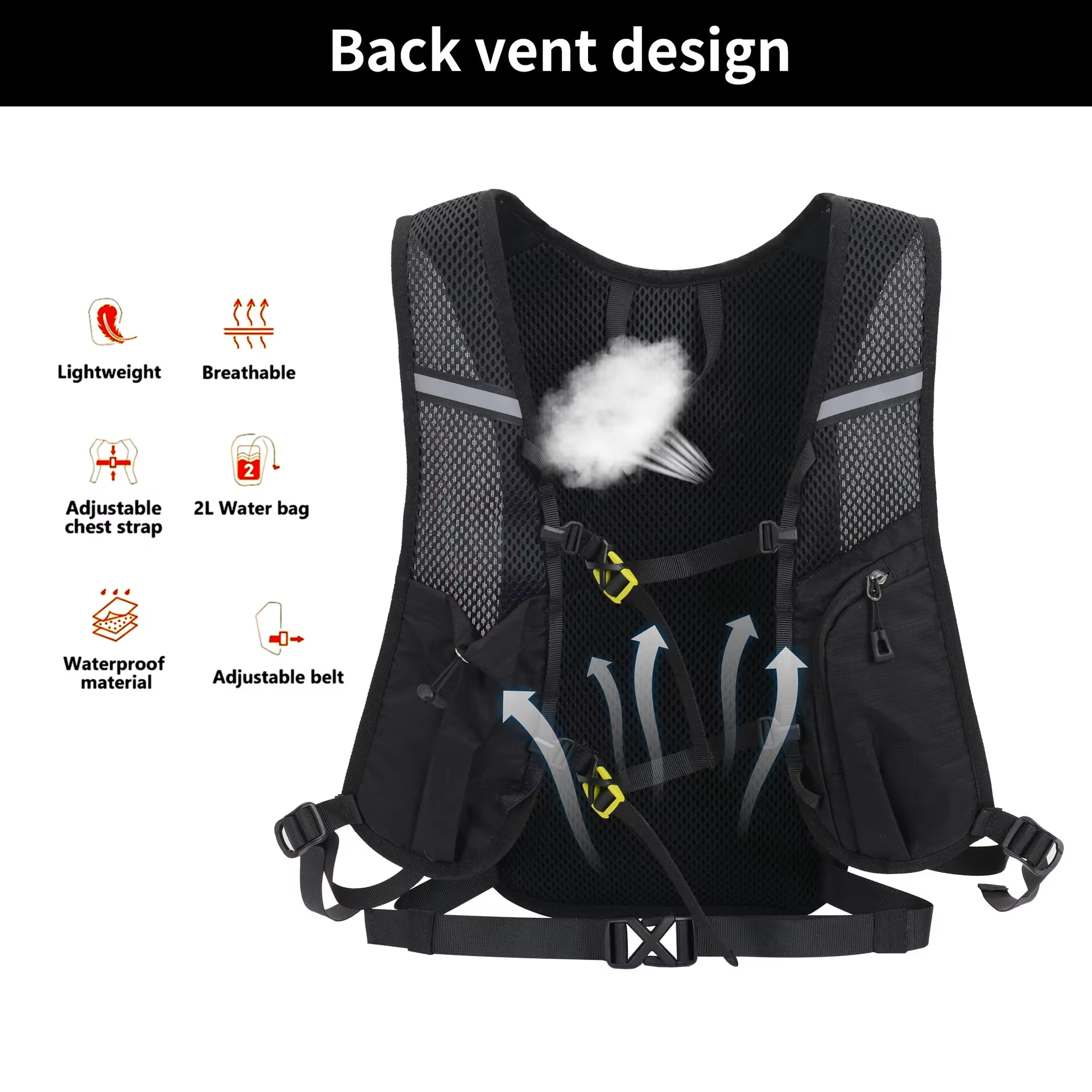 Sac à dos de randonnée gilet d'hydratation sac de course escalade en plein air cyclisme sac à dos de vélo sport vessie
