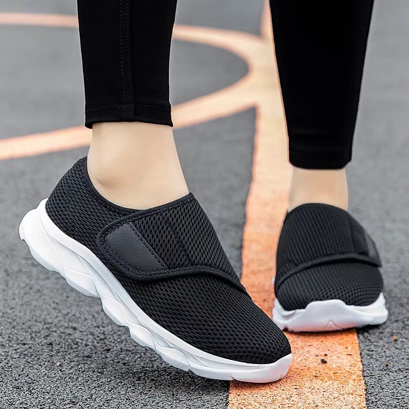Baskets orthopédiques pour femmes, pieds larges, chaussures de marche gonflées, décontractées, réglage de l'éversion du pouce, chaussures souples et confortables