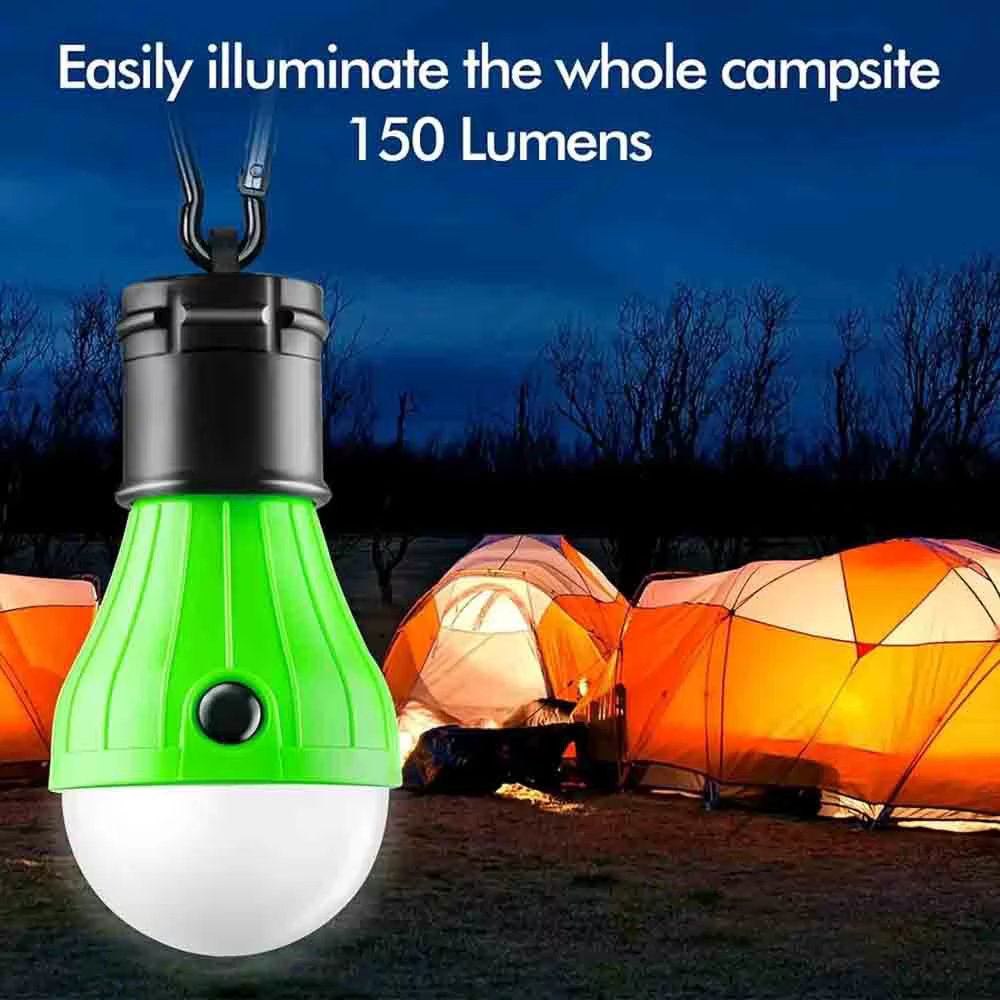 Lampe de camping portable d'extérieur avec crochet, lampe de tente super lumineuse pour la randonnée, les voyages, le parc et les situations d'urgence