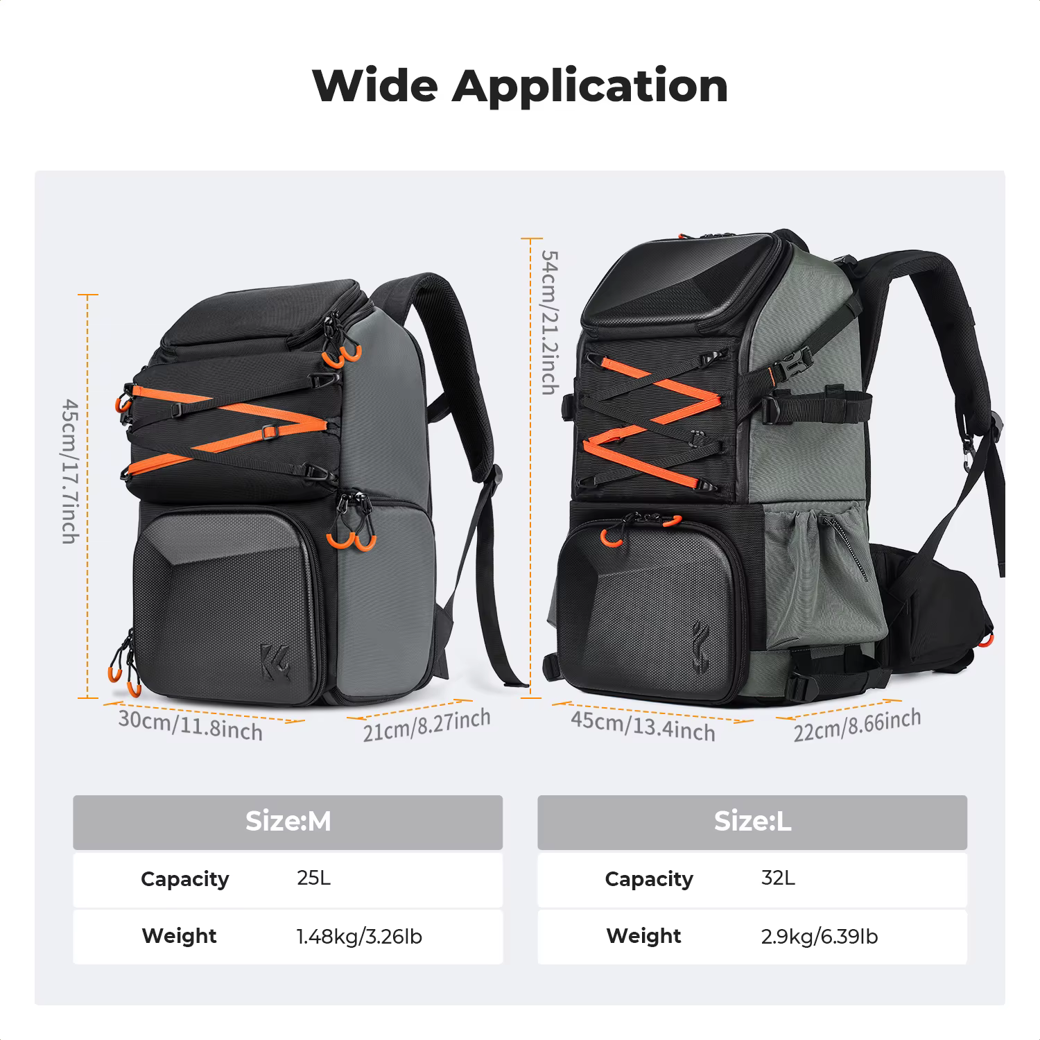 Sac à dos pour appareil photo K&F CONCEPT 25L pour Canon Sony DJI DSLR/SLR