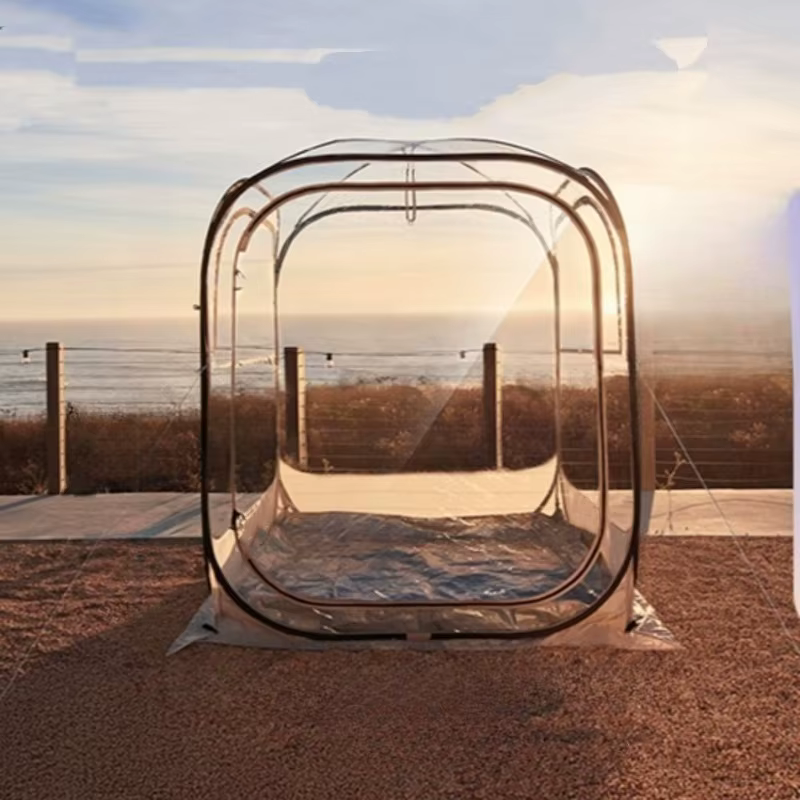 Tente panoramique transparente pour grand espace