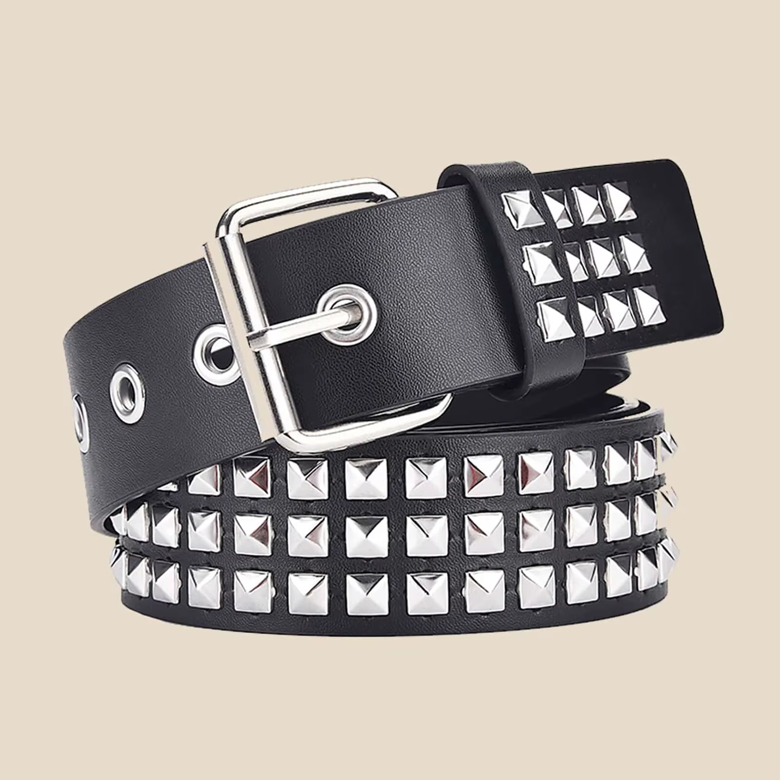 Mode nouvelle perle carrée Rivet ceinture métal pyramide ceinture hommes et femmes Punk matériel jean ceinture Y2K ceinture concepteur ceinture femmes ceinture