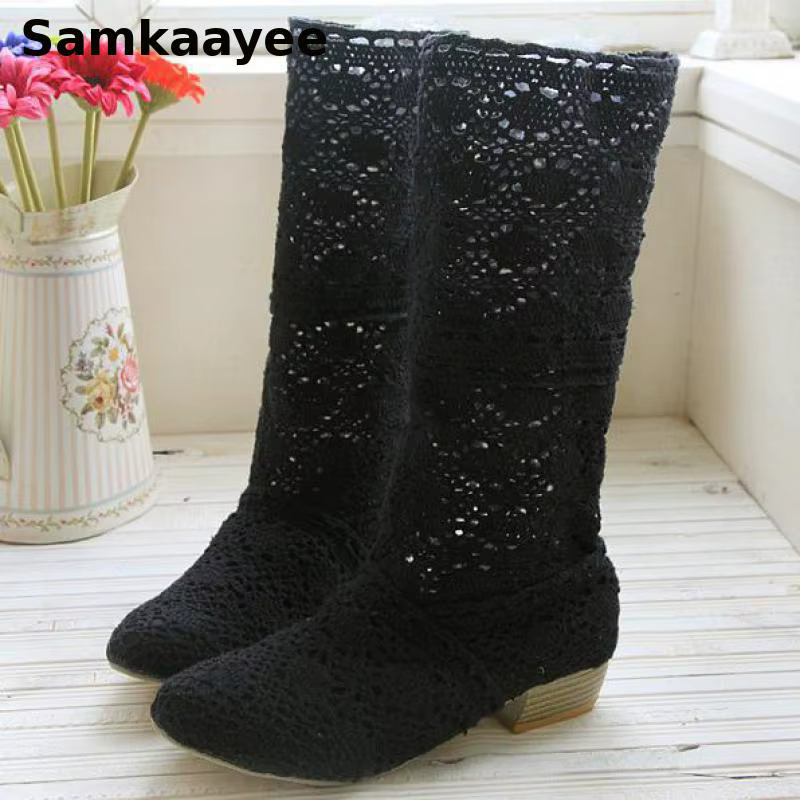 Bottes Creuses Respirantes pour Femme