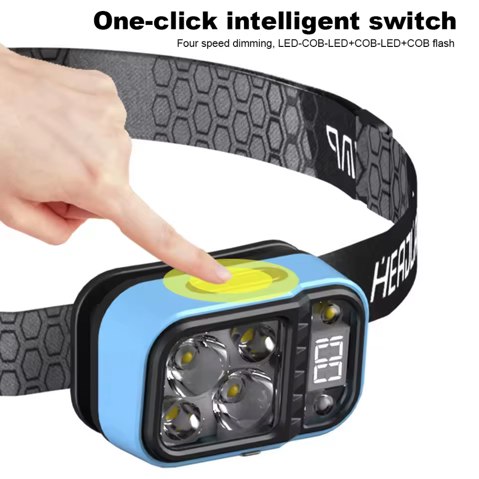Lampe frontale LED lampes rechargeables longue durée