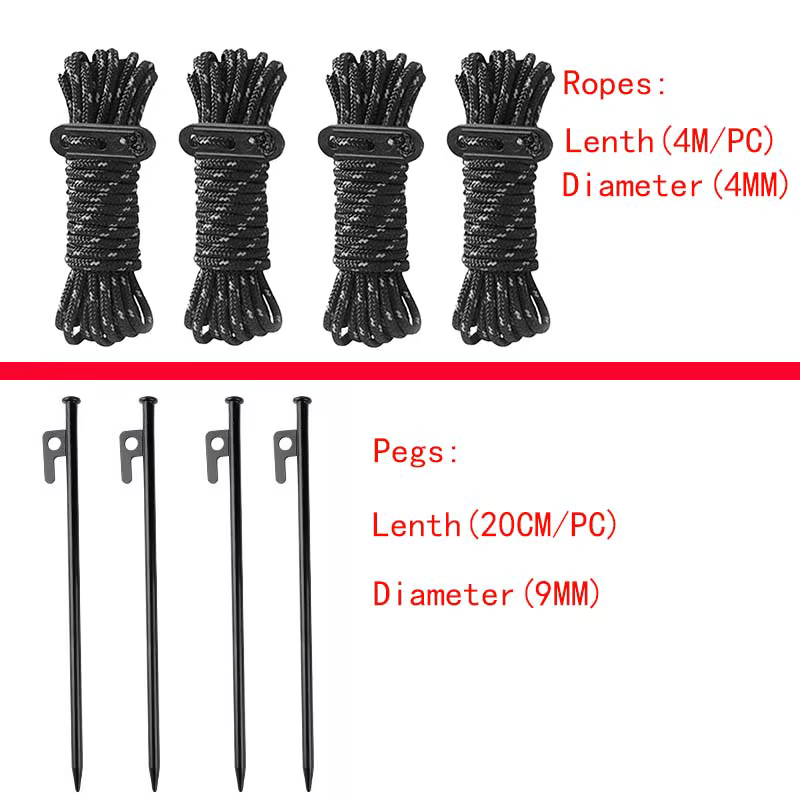 18 pièces/ensemble poteaux de tente