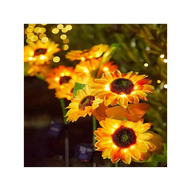 Lampe LED solaire en forme de tournesol
