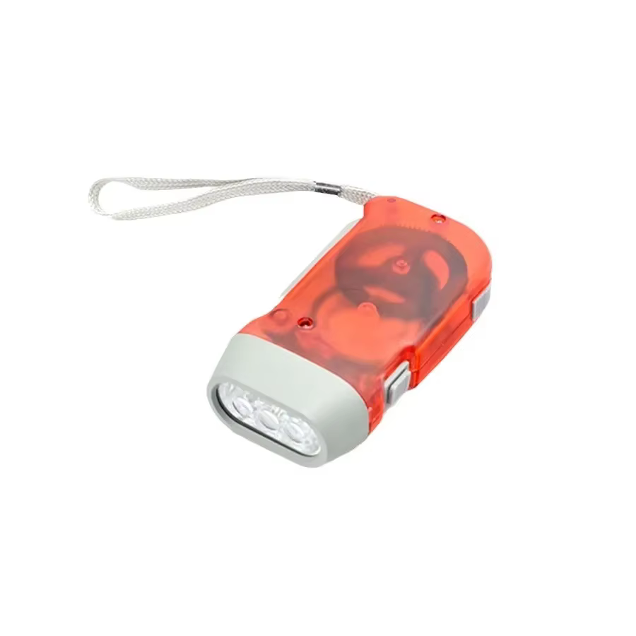 Lampe de poche à manivelle Dynamo à pression manuelle pour l'extérieur